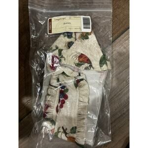 Longaberger Bagel basket FRUIT MEDLEY liner fabric